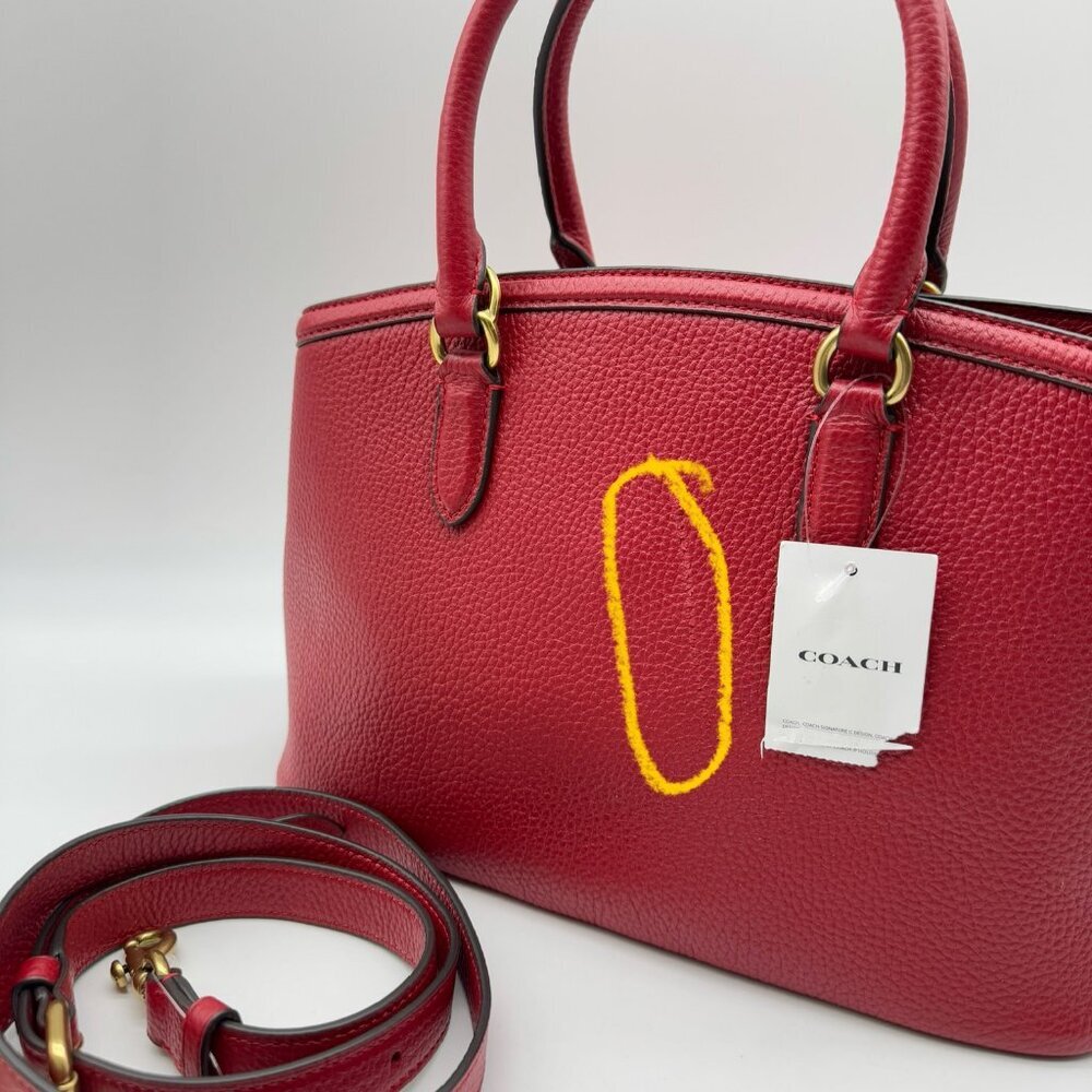 COACH Legacy pebbled leather medium carryall satchel crossbody -Defective - Picture 13 of 14